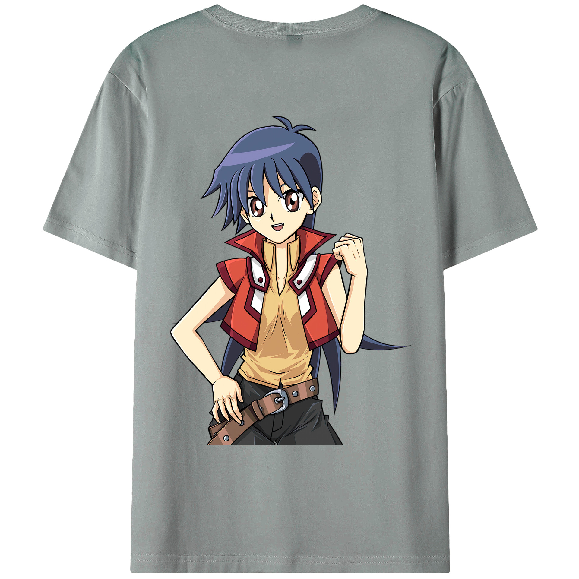 （画像用） 遊☆戯☆王 Yu-Gi-Oh! 綿100％ メンズ半袖Tシャツ（バックプリント） 通気性
